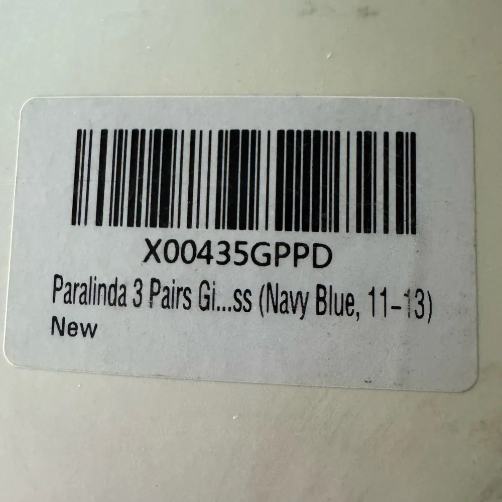 Paralinda Girls Navy Blue 3 pack of Footless Tights.  Age 11-13